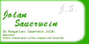 jolan sauerwein business card